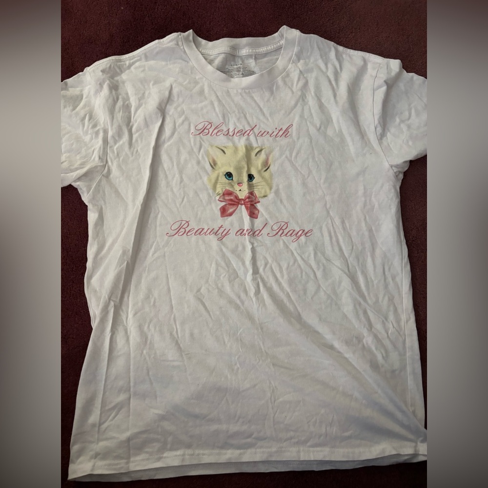 White Funny Graphic Tee